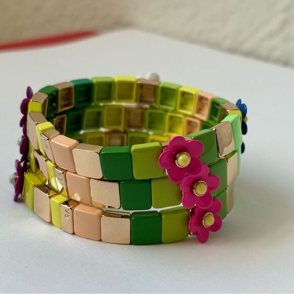 NWOT Roxanne assoulin set of three garden variety bracelets - Picture 1 of 8